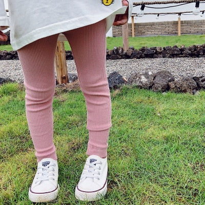 VIDMID baby girls cotton high quality Baby children leggings Pants Boys girls strip knitted leggings kids casual leggings 400603