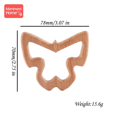 1pc Wooden Teether Wood Pendant For Pacifier Chain Baby Products Animal Wooden Blank Rodent Baby Teethers Birth Nurse Gifts Toys