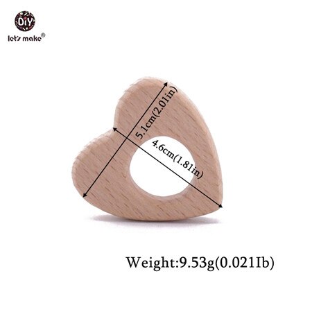 Let&#39;s Make Baby Teether Animal Beech Wood Rings 10PCS Bird Unicorn  DIY Accessories  Teething Toys Baby Products Wooden Teethers