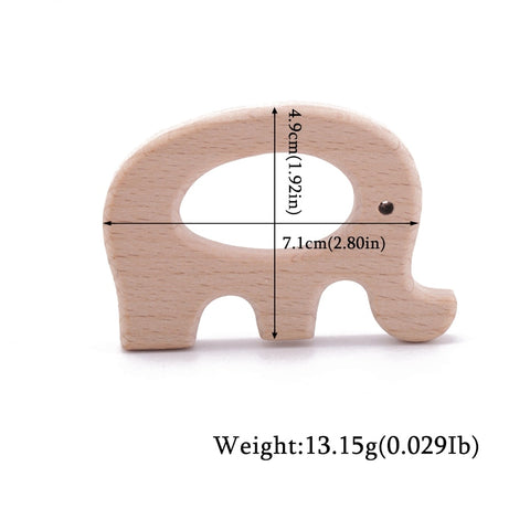 1pc Wooden Teether Wood Pendant For Pacifier Chain Baby Products Animal Wooden Blank Rodent Baby Teethers Birth Nurse Gifts Toys