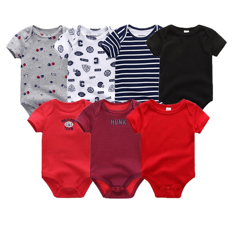 Uniesx Newborn Baby Rompers Clothing 7Pcs/Lot Infant Jumpsuits 100%Cotton Children Roupa De Bebe Girls&amp;Boys Baby Clothes