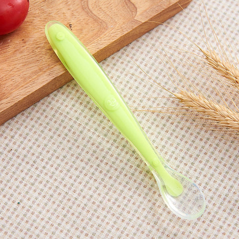 Baby Feeding Spoons Dishes Tableware for Children Flatware Cutlery Spoon Silicone Tools for Patch Work lot Soup Ladle