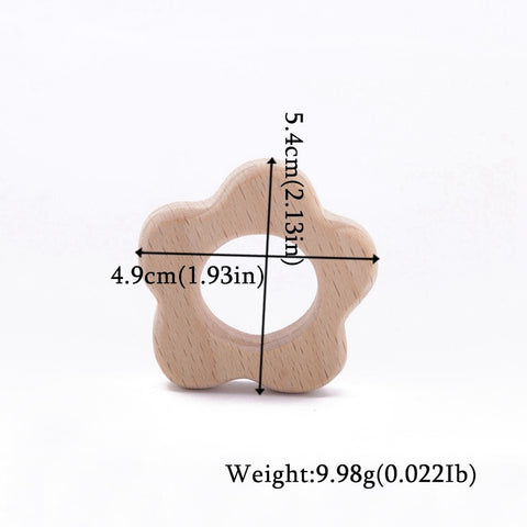 1pc Wooden Teether Wood Pendant For Pacifier Chain Baby Products Animal Wooden Blank Rodent Baby Teethers Birth Nurse Gifts Toys
