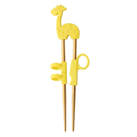 2Pairs Children Chopsticks For Kids Baby Staniless Steel Cartoon Learning Reusable Training Helper Chopsticks Home Baby Products