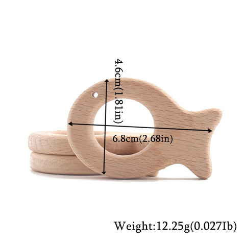 1pc Wooden Teether Wood Pendant For Pacifier Chain Baby Products Animal Wooden Blank Rodent Baby Teethers Birth Nurse Gifts Toys