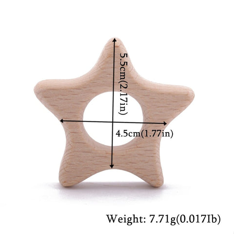 1pc Wooden Teether Wood Pendant For Pacifier Chain Baby Products Animal Wooden Blank Rodent Baby Teethers Birth Nurse Gifts Toys