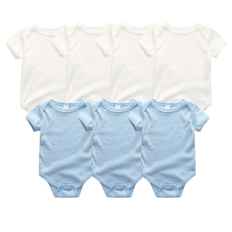 Uniesx Newborn Baby Rompers Clothing 7Pcs/Lot Infant Jumpsuits 100%Cotton Children Roupa De Bebe Girls&amp;Boys Baby Clothes