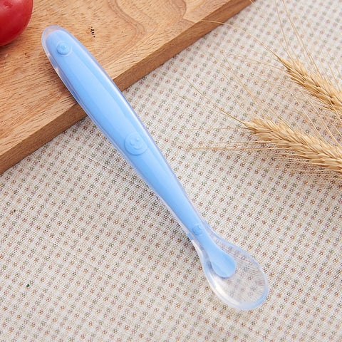 Baby Feeding Spoons Dishes Tableware for Children Flatware Cutlery Spoon Silicone Tools for Patch Work lot Soup Ladle