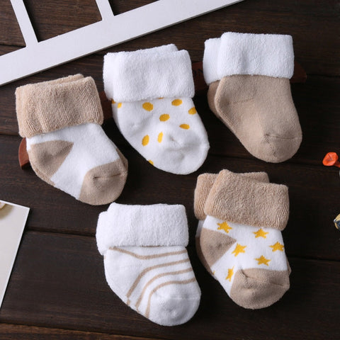 2022 5PCS/Lot 3-12M Newborn Soft Infant Socks Cotton Baby Girls Boys Socks Pure Baby Accessories