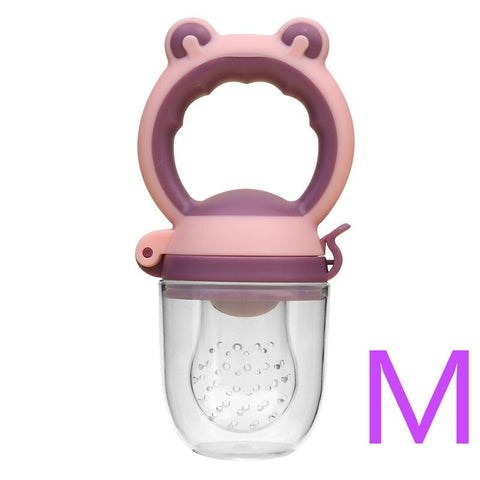 Baby Food Feeding Spoon Juice Extractor Pacifier cup Molars Baby feeding bottle Silicone Gum Fruit Vegetable Bite Eat Auxiliary