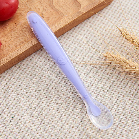 Baby Feeding Spoons Dishes Tableware for Children Flatware Cutlery Spoon Silicone Tools for Patch Work lot Soup Ladle