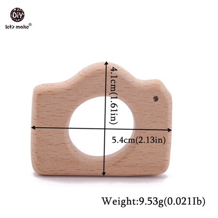 Let&#39;s Make Baby Teether Animal Beech Wood Rings 10PCS Bird Unicorn  DIY Accessories  Teething Toys Baby Products Wooden Teethers
