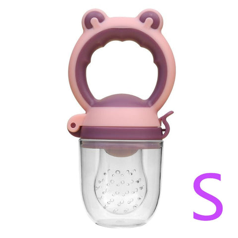Baby Food Feeding Spoon Juice Extractor Pacifier cup Molars Baby feeding bottle Silicone Gum Fruit Vegetable Bite Eat Auxiliary