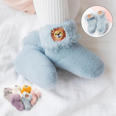 Lawadka Socks for Baby 3D Embroidery Cartoon Newborn Baby Socks Winter Warm Thick Infant Girls Boys Socks for Babies