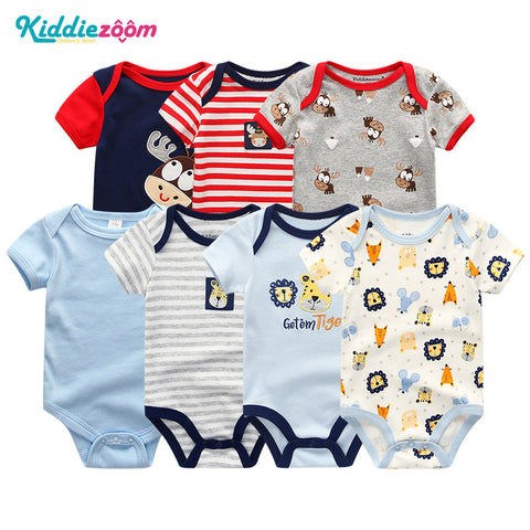 Uniesx Newborn Baby Rompers Clothing 7Pcs/Lot Infant Jumpsuits 100%Cotton Children Roupa De Bebe Girls&amp;Boys Baby Clothes