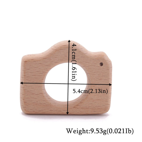 1pc Wooden Teether Wood Pendant For Pacifier Chain Baby Products Animal Wooden Blank Rodent Baby Teethers Birth Nurse Gifts Toys