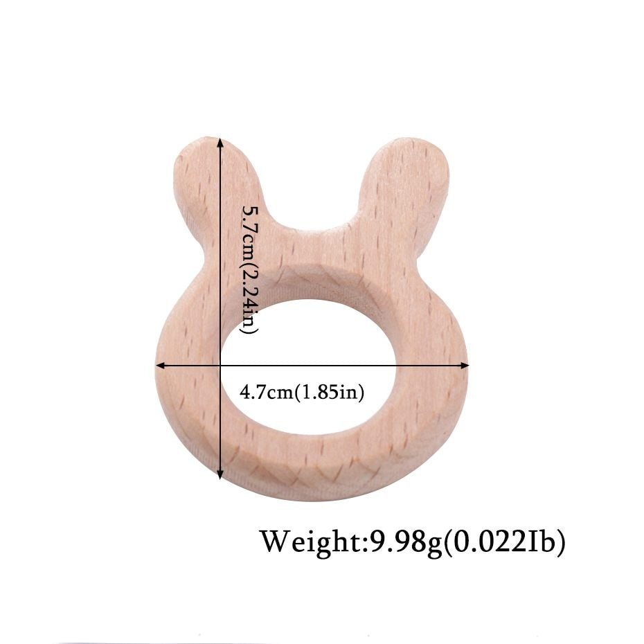 1pc Wooden Teether Wood Pendant For Pacifier Chain Baby Products Animal Wooden Blank Rodent Baby Teethers Birth Nurse Gifts Toys