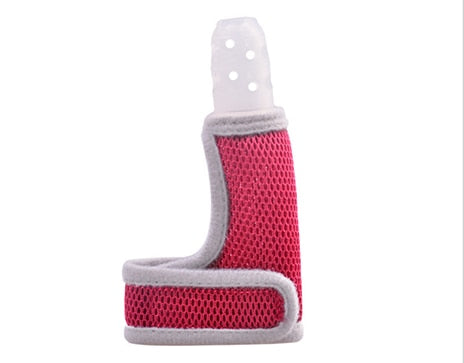 Nontoxic Silicone Baby Kids Child Finger Guard Stop Thumb Sucking Wrist Band Baby Pacifier Mitt Teething Mitten teether Glove