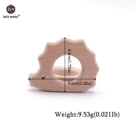 Let&#39;s Make Baby Teether Animal Beech Wood Rings 10PCS Bird Unicorn  DIY Accessories  Teething Toys Baby Products Wooden Teethers