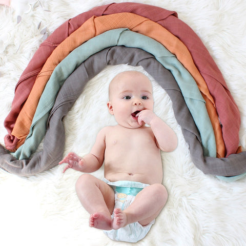 120x120cm Bamboo Blanket Swaddle Blankets Baby Muslin Swaddle Solid Plain Color Cotton Baby Blanket Newborn Infant