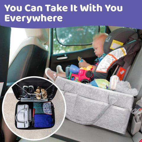 Baby Diaper Organizer Portable Holder Bag for Changing Table Car Newborn Caddy Nappy Bag Maternity Nursery Organizer Storage Bin