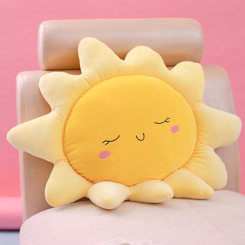 1Pc Sleepy Sun Pink Blue Clouds Pillows Elastic Plush Ultra Soft Stuffed Throw Pillows For Babies Children Cot Car Decor Props
