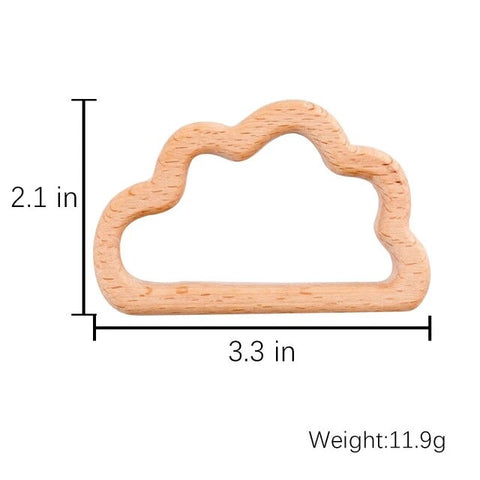 1pc Wooden Teether Wood Pendant For Pacifier Chain Baby Products Animal Wooden Blank Rodent Baby Teethers Birth Nurse Gifts Toys