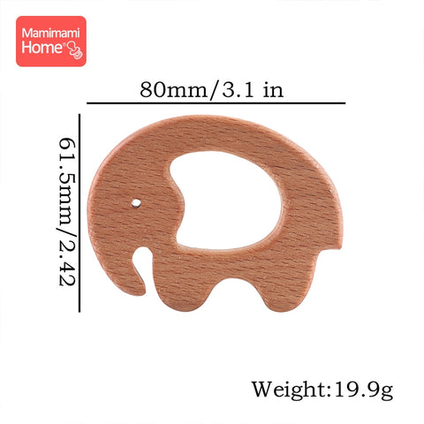 1pc Wooden Teether Wood Pendant For Pacifier Chain Baby Products Animal Wooden Blank Rodent Baby Teethers Birth Nurse Gifts Toys