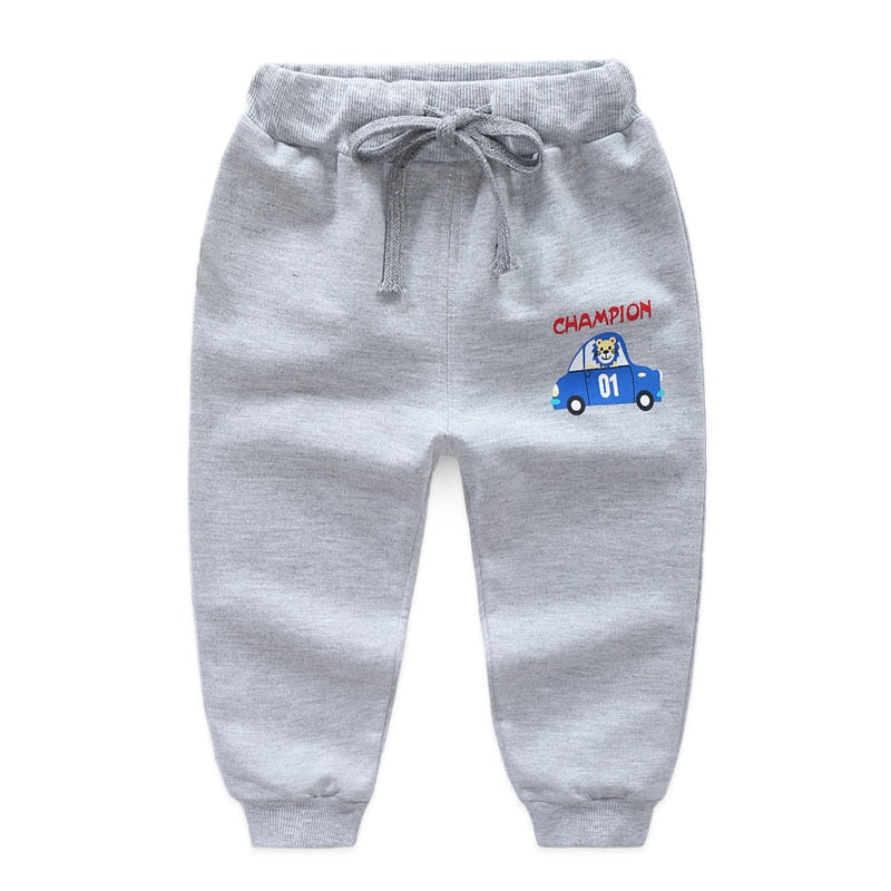 Baby Trousers Cartoon High Belly Pants Boy Grils Leggings Cotton Baby High Waist Elastic Harem Trousers Inafnt Abdomen Clothes