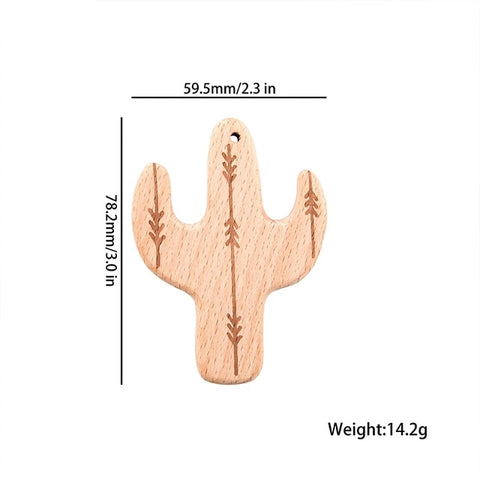 1pc Wooden Teether Wood Pendant For Pacifier Chain Baby Products Animal Wooden Blank Rodent Baby Teethers Birth Nurse Gifts Toys