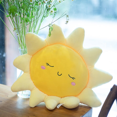1Pc Sleepy Sun Pink Blue Clouds Pillows Elastic Plush Ultra Soft Stuffed Throw Pillows For Babies Children Cot Car Decor Props