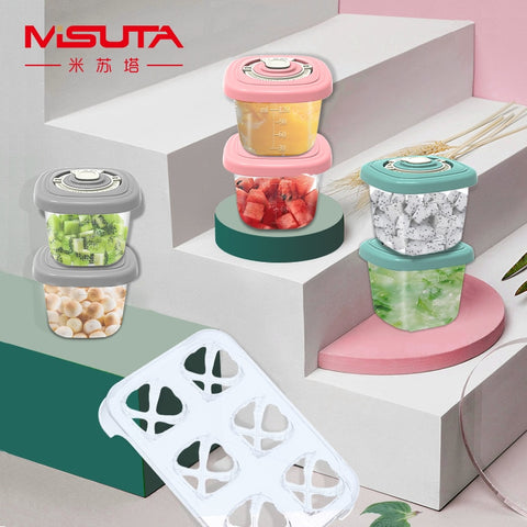 120ML 4Pcs/Kit Baby Snack Box Fresh Food Fruits Storage Box Baby Care Outdoors Child Food Container Milk Powder Box