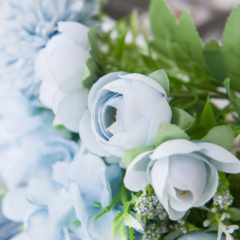Artificial Flowers Bride Holding Bouquet Wedding Home Decoration Accessories Household Products Silk Hydrangea Cheap Fake Plants