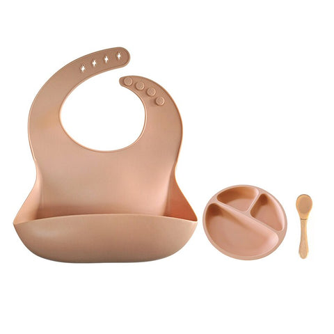 BPA Free Baby Silicone Suction Plate Kid Tableware Food Grade Silicone Non-Slip Baby Dish Infant Toddler Dinnerware