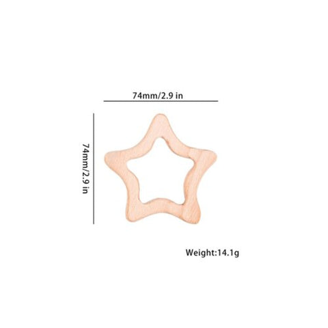 Let&#39;s Make Baby Teether Animal Beech Wood Rings 10PCS Bird Unicorn  DIY Accessories  Teething Toys Baby Products Wooden Teethers