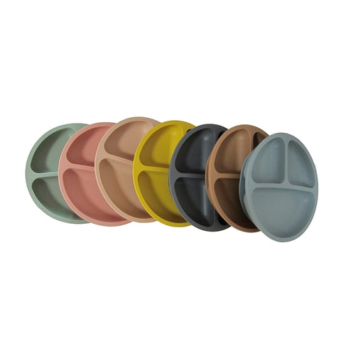 BPA Free Baby Silicone Suction Plate Kid Tableware Food Grade Silicone Non-Slip Baby Dish Infant Toddler Dinnerware