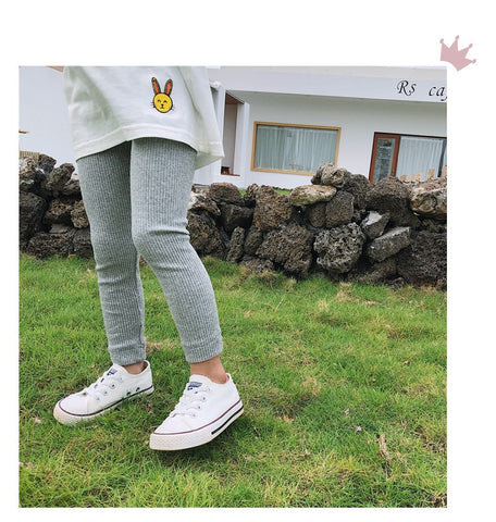 VIDMID baby girls cotton high quality Baby children leggings Pants Boys girls strip knitted leggings kids casual leggings 400603
