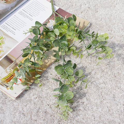 3Fork Eucalyptus Leaf Artificial Flowers Home Decoration Ornaments Wedding Photography DIY Vases for Household Products