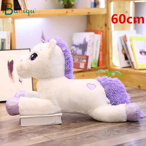 2021 New Arrival large unicorn plush toys cute pink white horse soft doll stuffed animal big toys for children birthday gift
