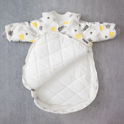 Baby Sleeping Bag Vest Sleep Bag With Sleeves Detachable Convenient Change Diaper 100% Cotton Printed Newborn Baby Carriage Sack