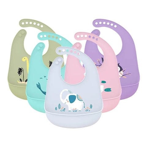 1setBaby Feeding Silicone Bowl With Spill Proof Silicone Spoon Baby Dinner Plate Feeding Dinnerware Toddler Infant Tableware Set