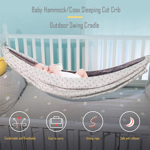 INS Baby Hammock for Crib Cot Child Hammock Kid Swing Baby Hang Bed Rocking Chair Cradle Indoor Outdoor Hanging Basket Anti-Roll