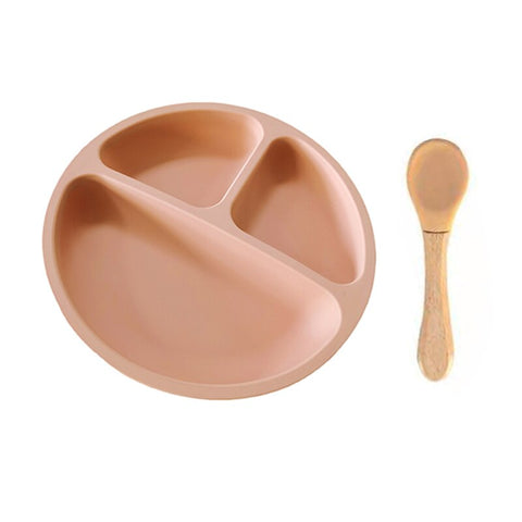 BPA Free Baby Silicone Suction Plate Kid Tableware Food Grade Silicone Non-Slip Baby Dish Infant Toddler Dinnerware