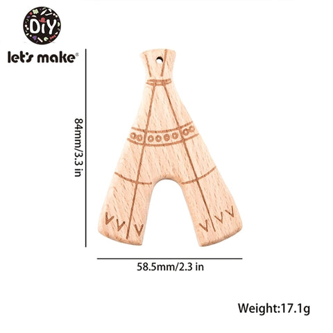 Let&#39;s Make Baby Teether Animal Beech Wood Rings 10PCS Bird Unicorn  DIY Accessories  Teething Toys Baby Products Wooden Teethers