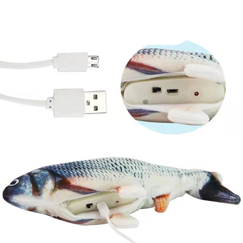 Pet Cats Products Dancing Stuffed Fish Funny Simulation Interactive Dog Pillow Ragdoll Fishes Electric Will Jump Automatically