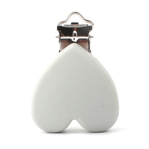 Keep&amp;Grow 2pcs Baby Silicone Teether Clips Pacifier Holder Chains Shape Heart Baby Teething Accessories Products Oral Care Toys