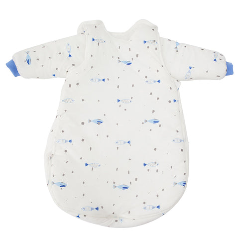 Baby Sleeping Bag Vest Sleep Bag With Sleeves Detachable Convenient Change Diaper 100% Cotton Printed Newborn Baby Carriage Sack