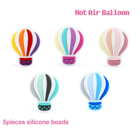 5pcs Silicone Animal Cartoon Baby Beads Teether Koala Cat Dog Bear For Pacifier Clips Beads Newborn Food grade Teething Products