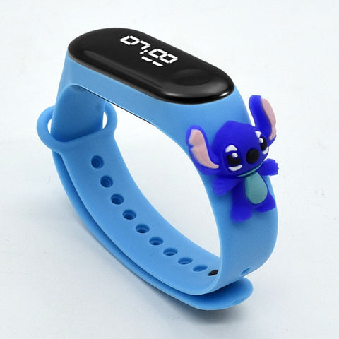Marvel Batman SpiderMan Iron Man Action Figure Toys Children Anime LED Sports Watch Baby Boys And Girls Waterproof Touch Watch