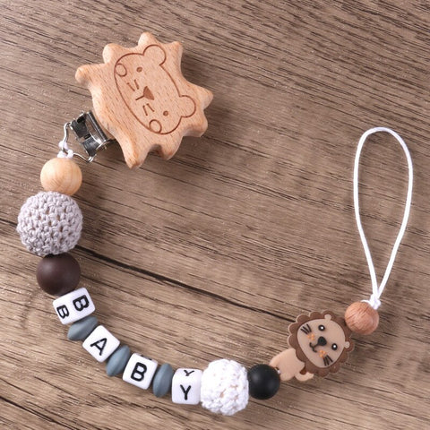 Personalize Name Mouse Head Dummy Clip Pacifier Clips Baby Silicone Pacifier Holder Chain Baby Attache Sucette Gift